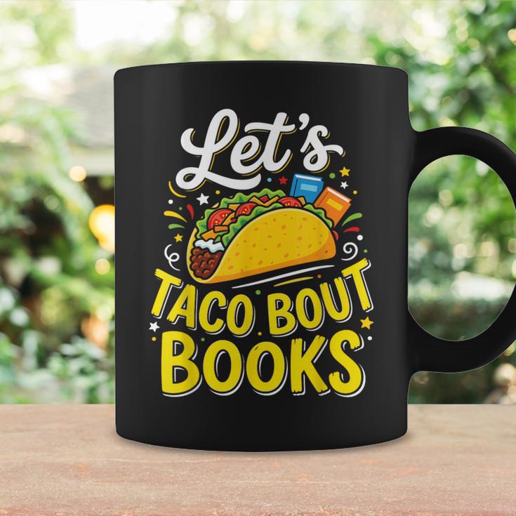 Let's Taco About Books Mexican Pun Bookworm Graphic Print Coffee Mug Gifts ideas