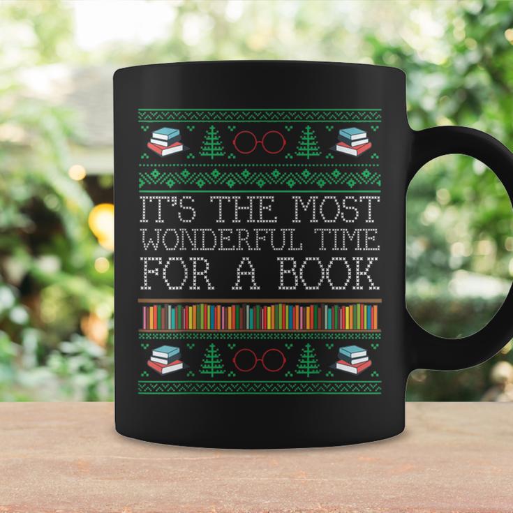 Librarian Books Reading Ugly Christmas Sweaters Graphic Print Coffee Mug Gifts ideas