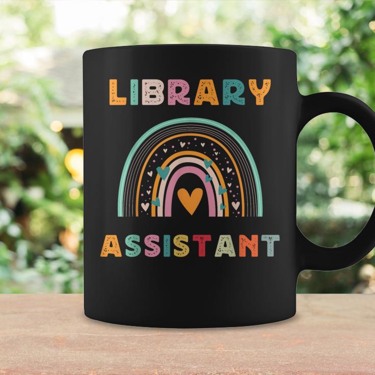 Library Assistant Funny Rainbow Reading Library Book Lover Graphic Print Coffee Mug Gifts ideas