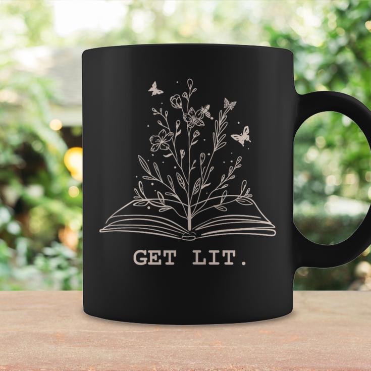 Library Book Wildflowers Lovers Literature Teacher Graphic Print Coffee Mug Gifts ideas