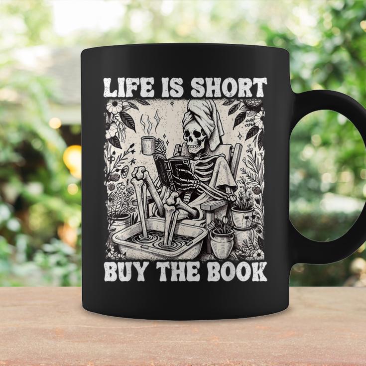 Life Is Short Buy The Book Skeleton Book Lover Reading Graphic Print Coffee Mug Gifts ideas Life Is Short Buy The Book Skeleton Book Lover Reading Graphic Print Coffee Mug Gifts ideas