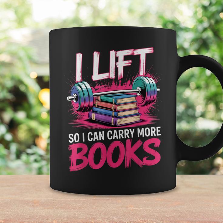 I Lift So I Can Carry More Books Reader Gym Bookworm Graphic Print Coffee Mug Gifts ideas