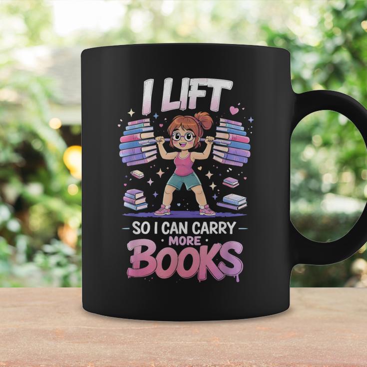Lift So I Can Carry More Books Reading Lovers Workout Girl Graphic Print Coffee Mug Gifts ideas