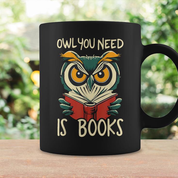 Literary Bird Reading Owl You Need Is Books Graphic Print Coffee Mug Gifts ideas