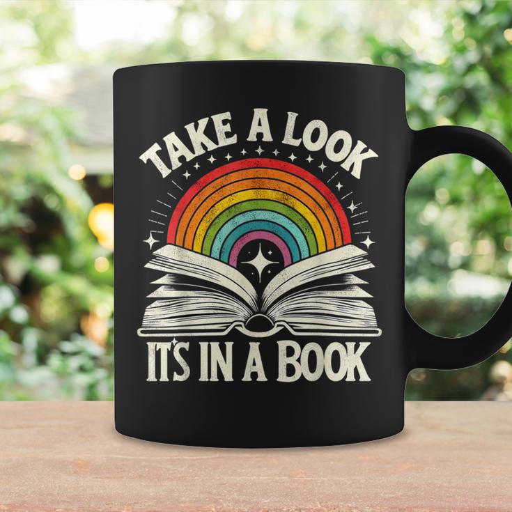 Take A Look A Book Vintage Reading Librarian Rainbow Graphic Print Coffee Mug Gifts ideas Take A Look A Book Vintage Reading Librarian Rainbow Graphic Print Coffee Mug Gifts ideas