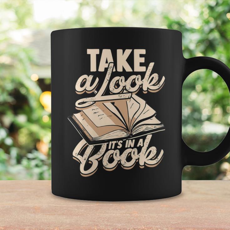 Take a Look It's In a Book Author History Reading Graphic Print Coffee Mug Gifts ideas