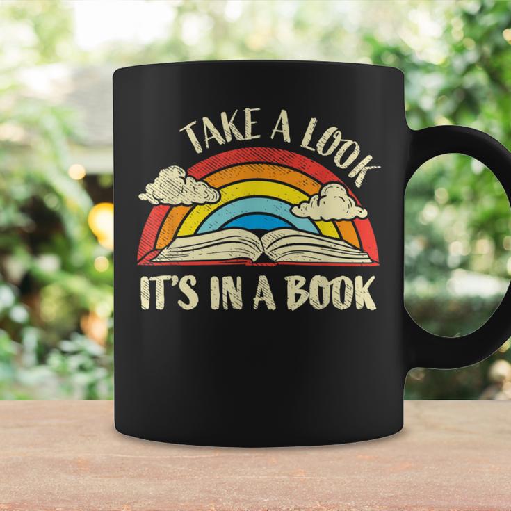 Take A Look Its In A Book Lover Bookworm Reading Books Graphic Print Coffee Mug Gifts ideas