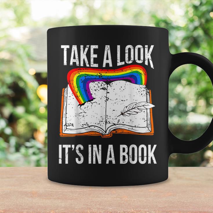 Take A Look It's In A Book Rainbow Bookworm And Book Lover Graphic Print Coffee Mug Gifts ideas