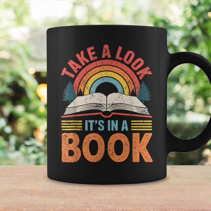Take A Look It's In A Book Retro Reading Book Lover Graphic Print Coffee Mug Gifts ideas