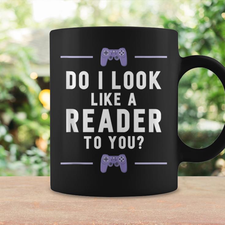 Look Like A Reader Video Gamer Non Reader Anti Book Graphic Print Coffee Mug Gifts ideas