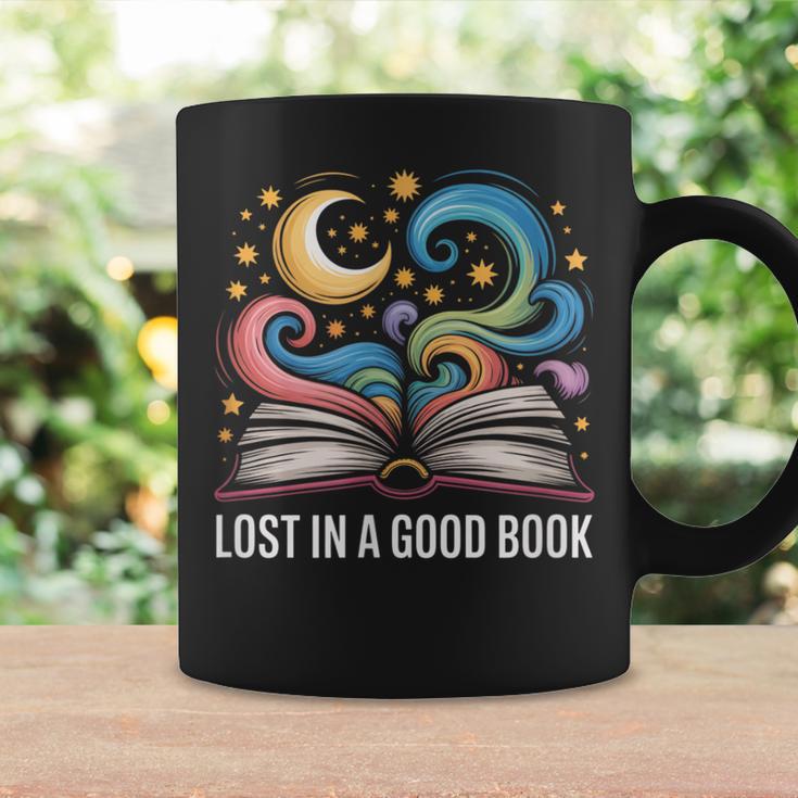 Lost In A Good Book Moon And Stars Fantasy BookTok Graphic Print Coffee Mug Gifts ideas