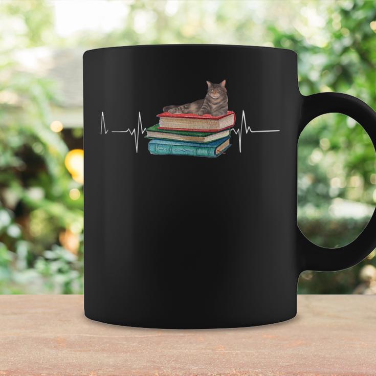 Love Cat Heartbeat Cats And Books For Cats Lovers Graphic Print Coffee Mug Gifts ideas
