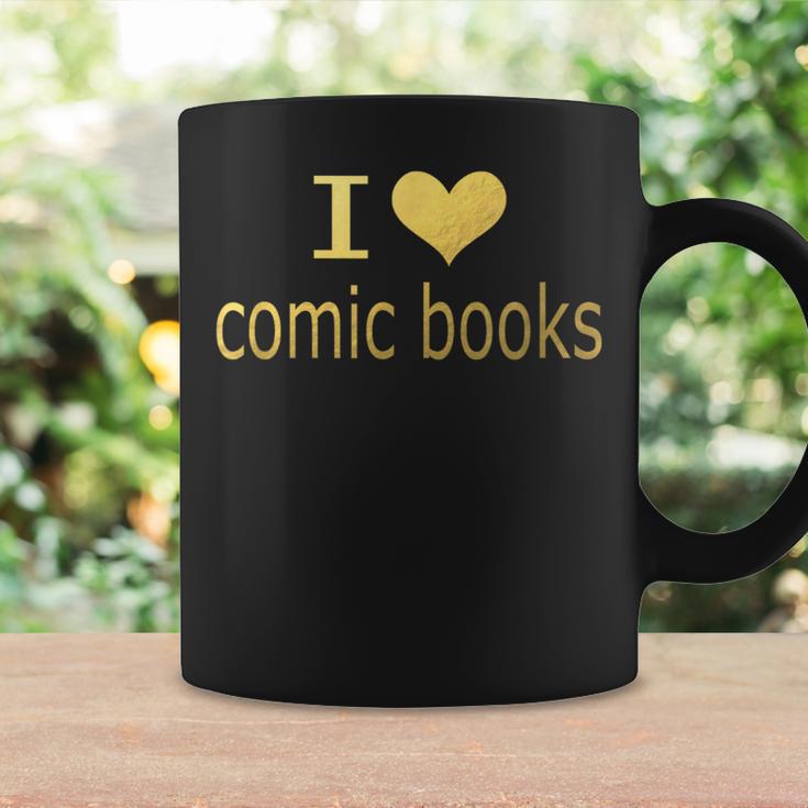 I Love Comic Books Manga Graphic Novel Heart Graphic Print Coffee Mug Gifts ideas