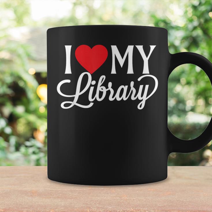 I Love My Library Librarian Book Lover Reading Bookworm Graphic Print Coffee Mug Gifts ideas