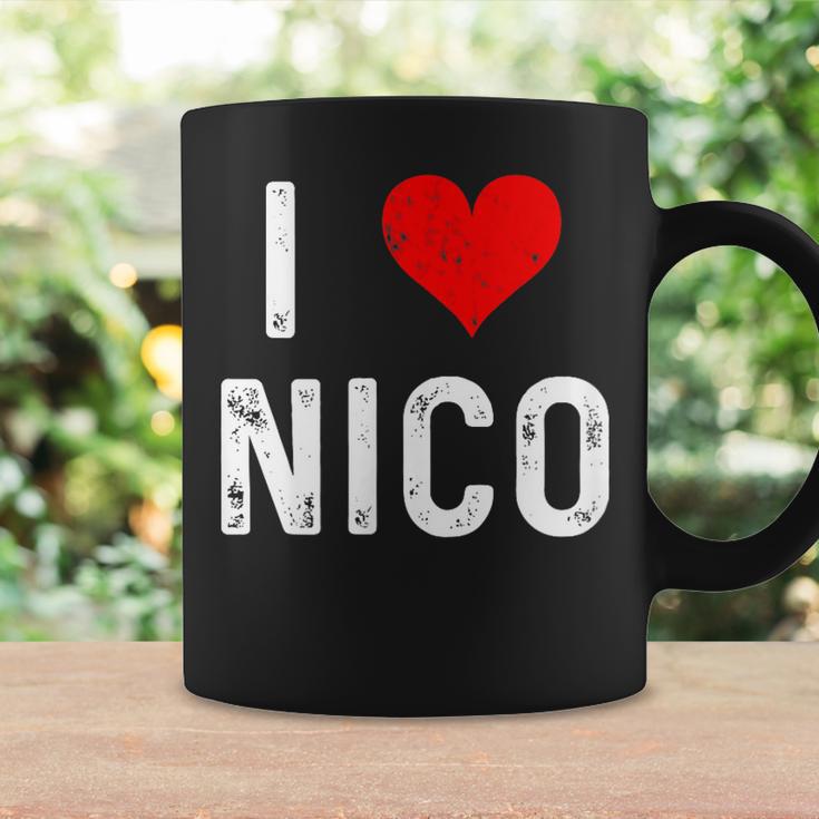 I Love Nico ハート アンティーク調 コーヒーマグ ギフトのアイデア