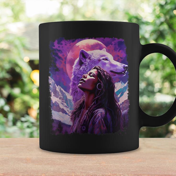I Love Wolves ビンテージ ネイティブアメリカン コーヒーマグ ギフトのアイデア