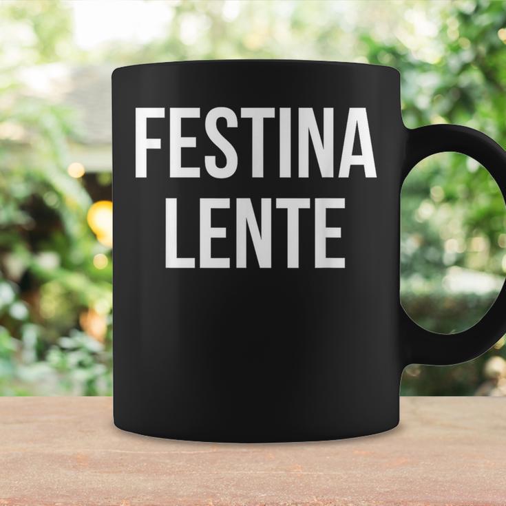 Make Hastelowly Festina Lente ラテン語インスピレーション引用 コーヒーマグ ギフトのアイデア