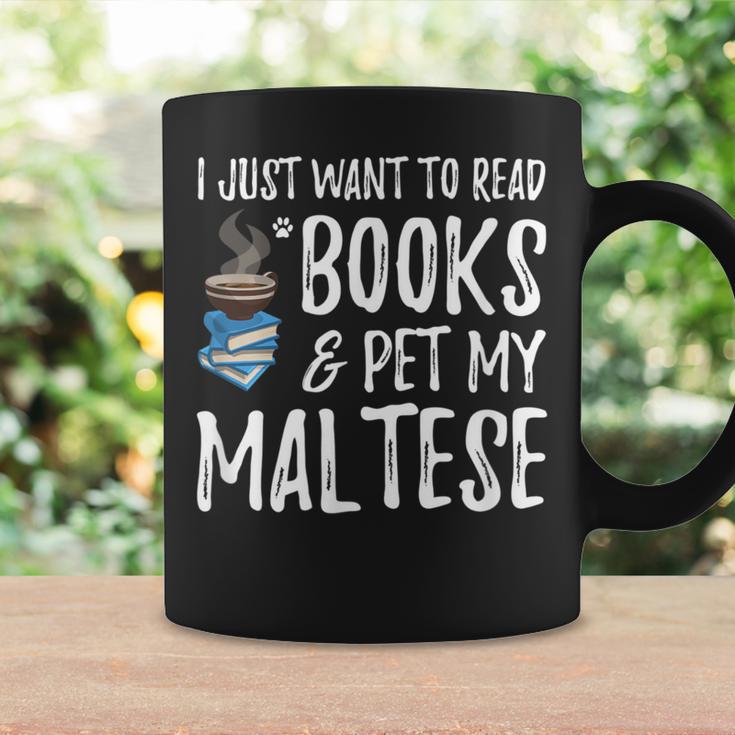 Maltese Avid Book Reader Dog Mom For Men Women Graphic Print Coffee Mug Gifts ideas