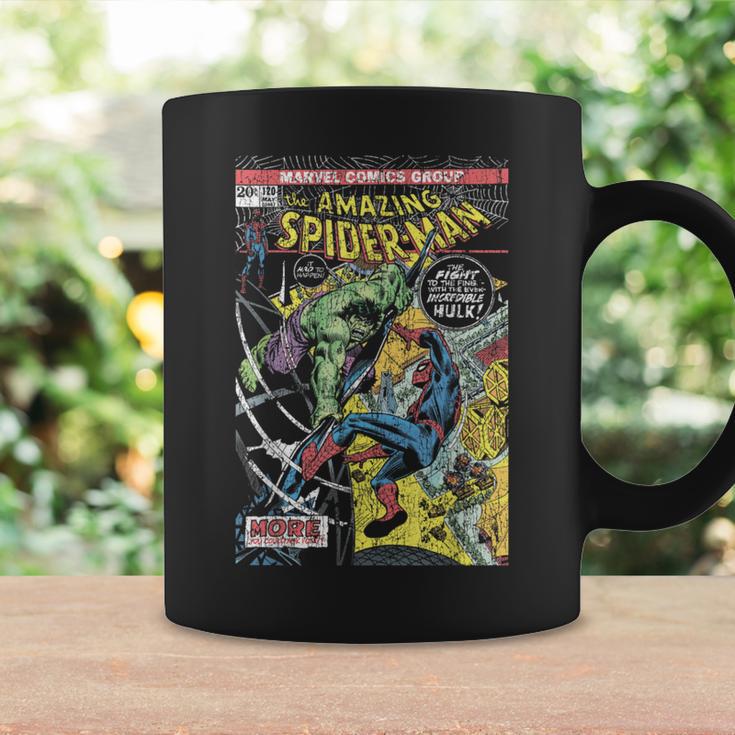 Marvel Comics Spider-Man And Hulk Retro Comic Book Cover Graphic Print Coffee Mug Gifts ideas