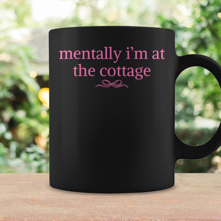 Mentally I'm At The Cottage Bookish Romance Book Lover Graphic Print Coffee Mug Gifts ideas