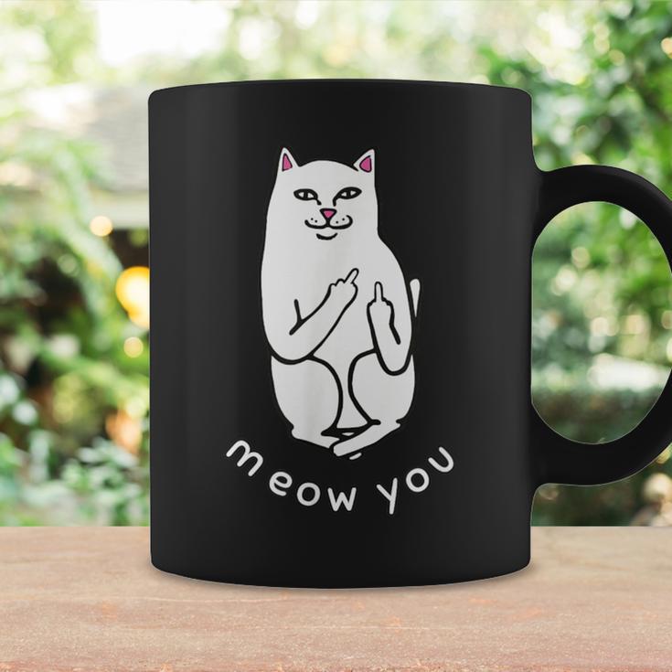 Meow You Cat Moody Cat 中指 猫好き コーヒーマグ ギフトのアイデア