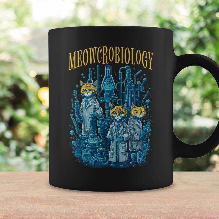 Meowcrobiology 猫 ニャー微生物学 科学 細菌学 コーヒーマグ ギフトのアイデア