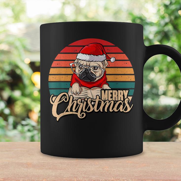 Merry Christmas Retro Vintage Pugmas Pug Reading Books Graphic Print Coffee Mug Gifts ideas Merry Christmas Retro Vintage Pugmas Pug Reading Books Graphic Print Coffee Mug Gifts ideas