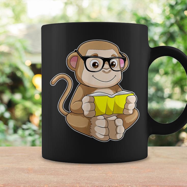 Monkey Nerd Book Glasses Graphic Print Coffee Mug Gifts ideas Monkey Nerd Book Glasses Graphic Print Coffee Mug Gifts ideas