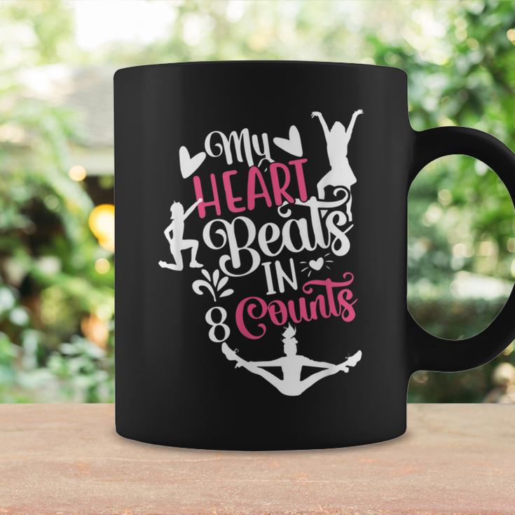 My Heart Beats 8カウント チアリーダー ダンサー チアリーディング コーヒーマグ ギフトのアイデア