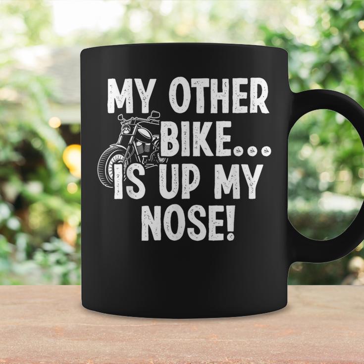 My Other Bike Is Up My Nose おもしろいびきオートバイバイカー コーヒーマグ ギフトのアイデア