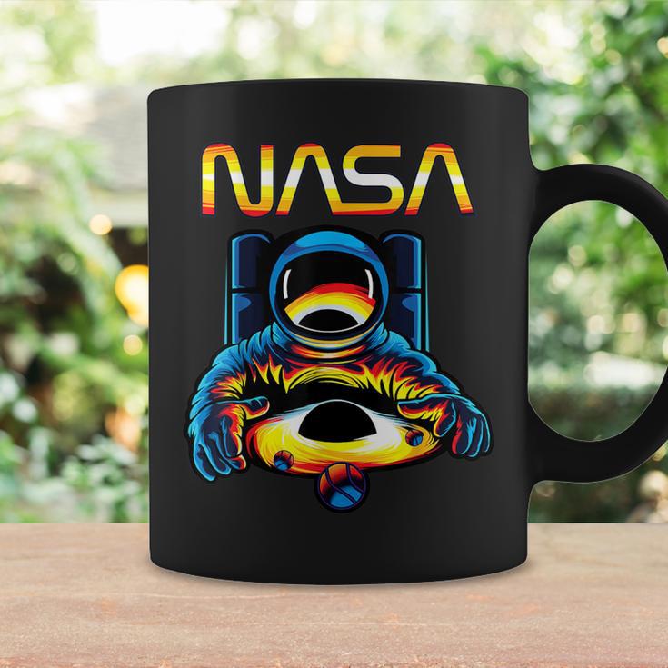 NASA Astronaut In Space Hole Comic Book Style Geek Graphic Print Coffee Mug Gifts ideas