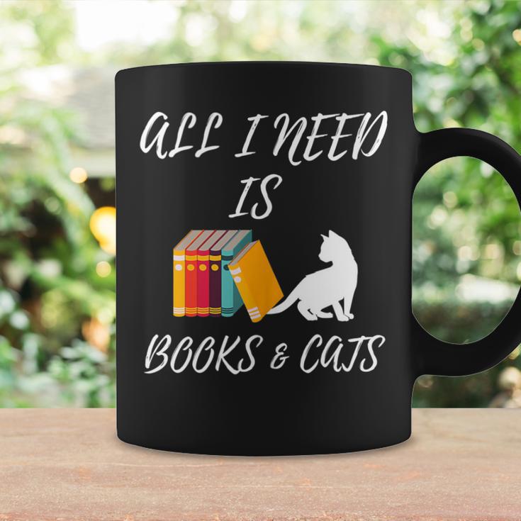 I Need Is Book & Cats Books Pet Lover Graphic Print Coffee Mug Gifts ideas