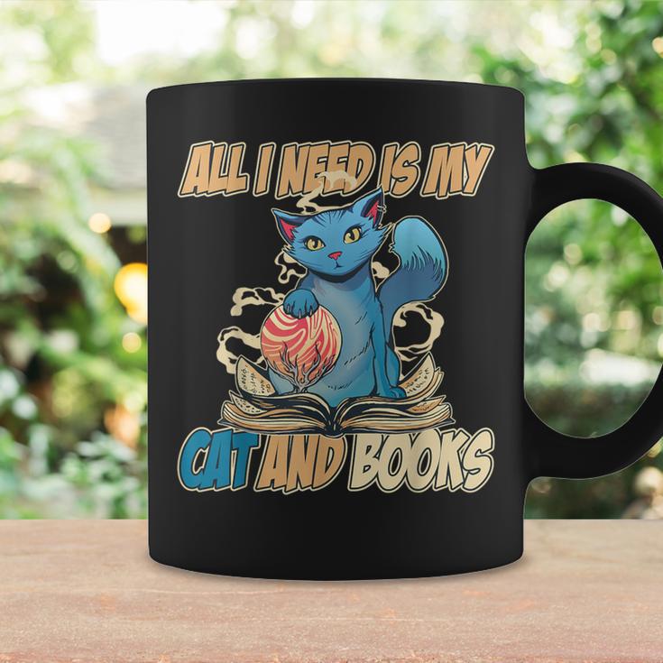 All I Need Is My Cat And Books Cute Cat Graphic Print Coffee Mug Gifts ideas