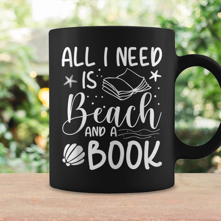 All I Needs Is Beach & A Book Book Reading Lover Graphic Print Coffee Mug Gifts ideas