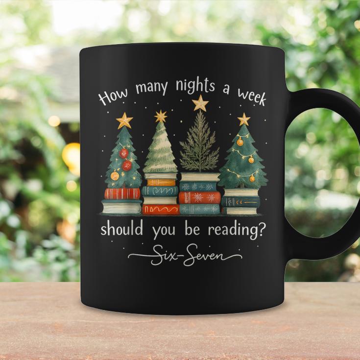 How Many Nights A Week Should You Be Reading 6–7 Xmas Books Graphic Print Coffee Mug Gifts ideas