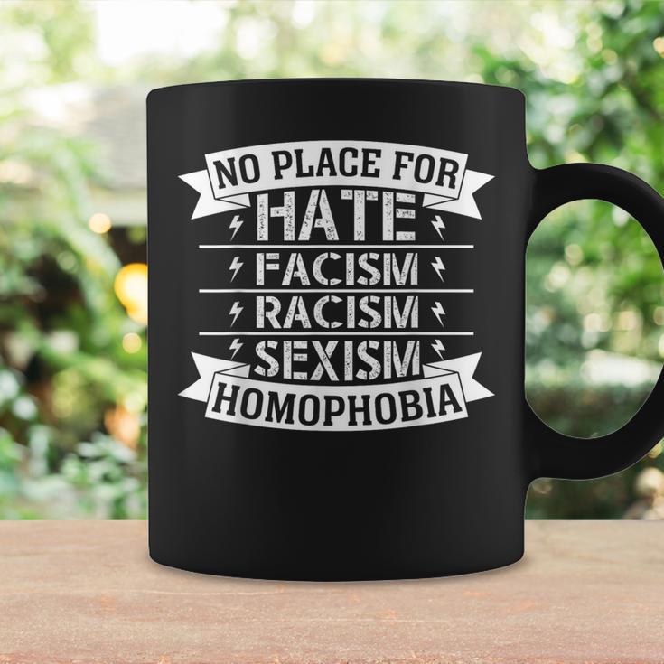 No Place For Hate Facism Racism 平等人権 コーヒーマグ ギフトのアイデア