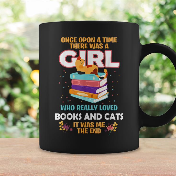 Once Upon A Time There Was A Girl Who Loves Books And Cats Graphic Print Coffee Mug Gifts ideas