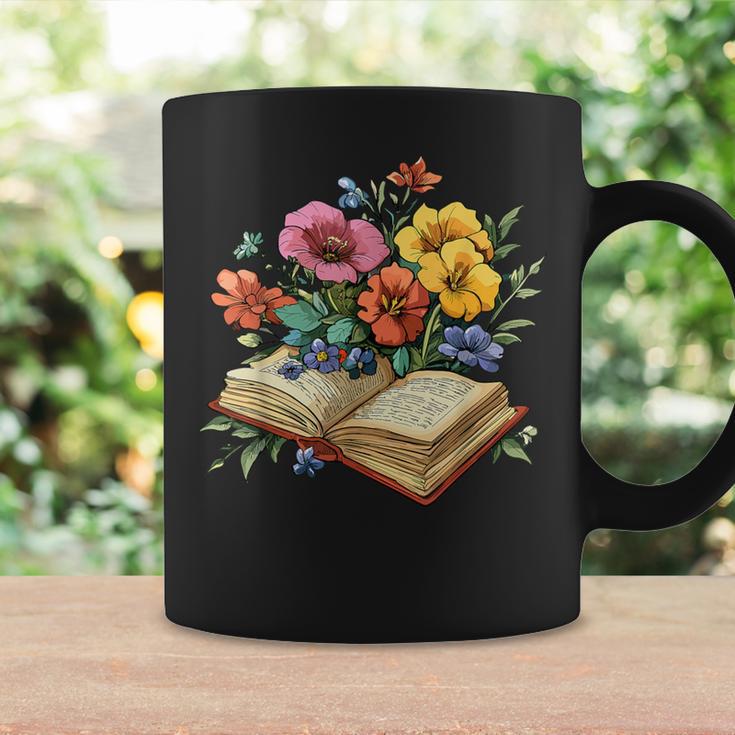 Open Book With Wildflowers Vintage Botanical Reading Graphic Print Coffee Mug Gifts ideas Open Book With Wildflowers Vintage Botanical Reading Graphic Print Coffee Mug Gifts ideas
