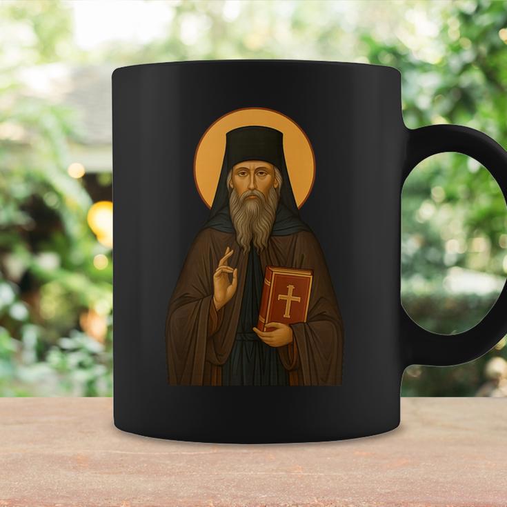 Orthodox Icon Of Seraphim Rose Holding The Holy Book Graphic Print Coffee Mug Gifts ideas