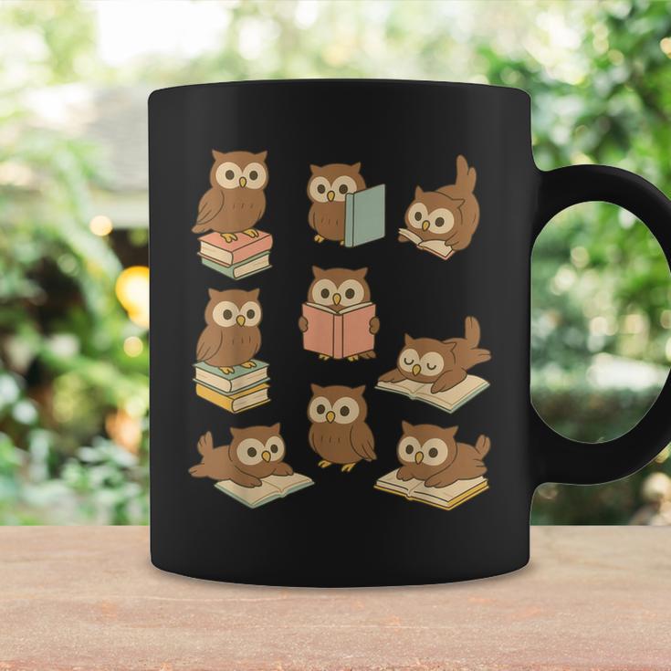 Owls Reading Books Owl Bird Lover Graphic Print Coffee Mug Gifts ideas Owls Reading Books Owl Bird Lover Graphic Print Coffee Mug Gifts ideas