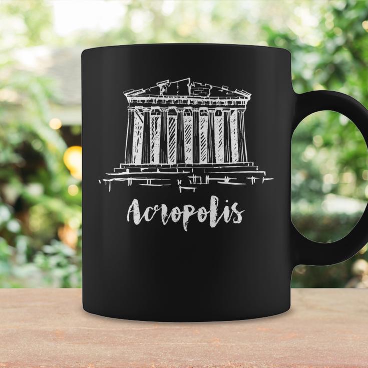 Parthenon アテネのアクロポリス ギリシャ スケッチ サイツ ドローイング 長袖tシャツ コーヒーマグ ギフトのアイデア