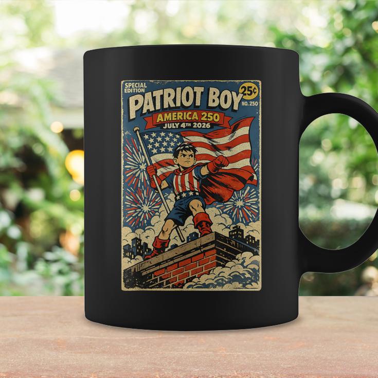 Patriot Boy America 250 July 4th 2026 Comic Book Style Shirt Graphic Print Coffee Mug Gifts ideas