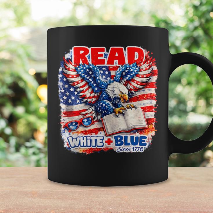 Patriotic Eagle Reading Book Read Blue Since 1776 Graphic Print Coffee Mug Gifts ideas