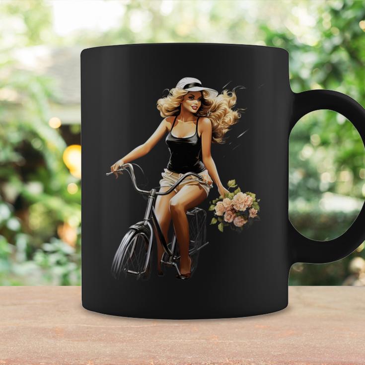 Pinup Girl 自転車 乗馬 サイクリスト ヴィンテージ コーヒーマグ ギフトのアイデア