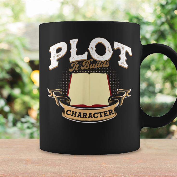 Plot It Builds Character Book Reading Graphic Print Coffee Mug Gifts ideas