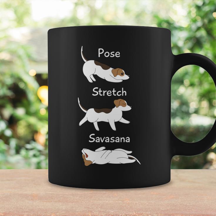 Posetretchavasanaジャック・ラッセル・テリア犬 長袖tシャツ コーヒーマグ ギフトのアイデア