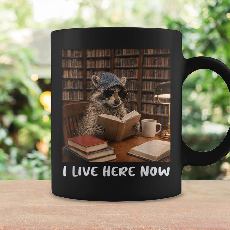 Raccoon I Live Here Now Book Lover Racoon Reading Book Graphic Print Coffee Mug Gifts ideas Raccoon I Live Here Now Book Lover Racoon Reading Book Graphic Print Coffee Mug Gifts ideas