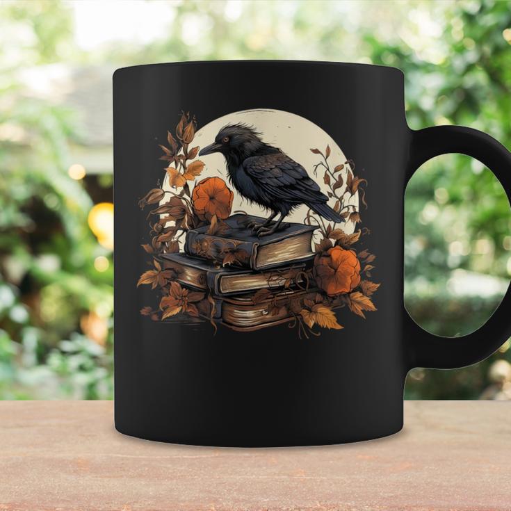 Raven Reading Book Occult Crow Graphic Print Coffee Mug Gifts ideas