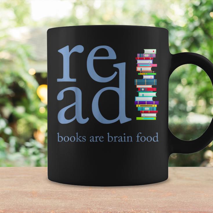 Read Because Books Are Brain Food Reading Rocks Literary Tee Graphic Print Coffee Mug Gifts ideas