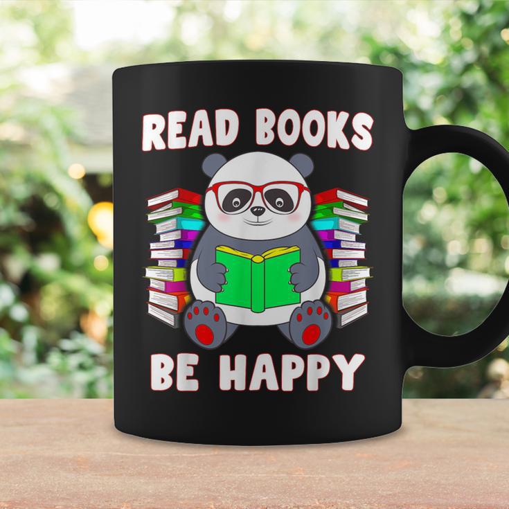 Read Books Be Happy Panda Literacy Reading Teacher Graphic Print Coffee Mug Gifts ideas